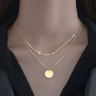 Disc Layered Necklace Necklace - Gold - One Size