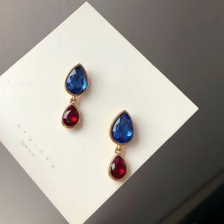 Faux Crystal Drop Earring 1 Pair - Stud Earrings - One Size