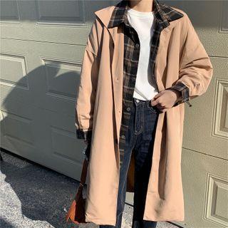 Mock Two-piece Single-breasted Coat