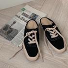 Square-toe Backless Sneakers