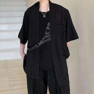Short Sleeve Mock Two Piece Jacket