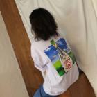 Short-sleeve Shopper Bag Print T-shirt White - One Size