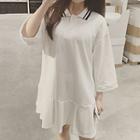 3/4-sleeve Polo Shirt Dress