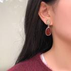Dangle Earring 1 Pair - Wine Red - One Size