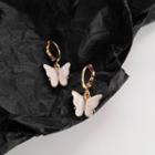 Acrylic Butterfly Dangle Earring 1 Pair - Gold - One Size