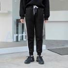 Contrast-trim Jogger Sweatpants Black - One Size
