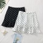 High-waist Ruffeld Mini Skirt
