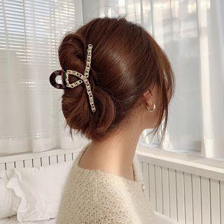 Faux Pearl Chain Hair Clamp