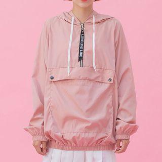 Hooded Zip-front Top