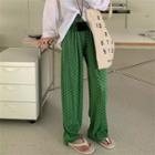 Argyle Print Wide Leg Pants Green - One Size