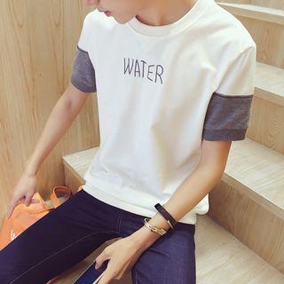 Letter Panel Short-sleeve T-shirt