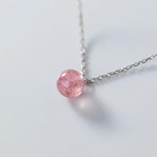 925 Sterling Silver Bead Pendant Necklace S925 Silver - One Size