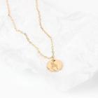 Hand Gesture Necklace J- Gold - One Size