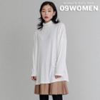 High-neck Boxy Napped T-shirt