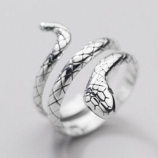 Snake Sterling Silver Ring Silver - One Size