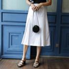 Box-pleat Linen Blend Skirt
