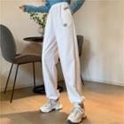Embroidered Elastic Jogger Pants