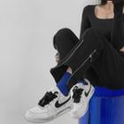 Zipper-hem Loose-fit Harem Pants