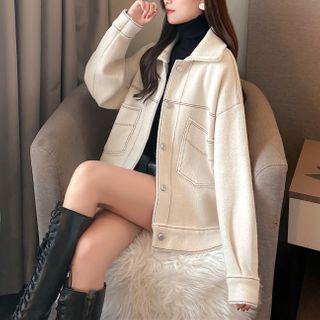 Knit Single-breasted Jacket