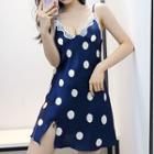 Lace Trim Dotted Night Dress