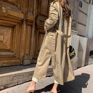 Shimmer Maxi Trench Coat & Belt