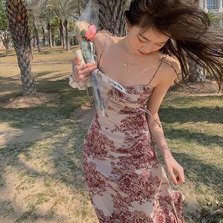 Tie Strap Floral Drawstring Camisole / Tie Strap Floral Dress