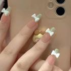 Bow Pointed Faux Nail Tips