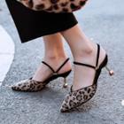 Two-way Pointed Toe Kitten Heel Sandals