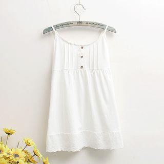 Frill-trim Spaghetti Strap Top