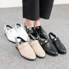 Belted-detail Sling-back Flats