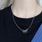 Stainless Steel Hands Pendant Necklace Silver - One Size