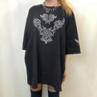 Short Sleeve Floral Print Loose-fit T-shirt