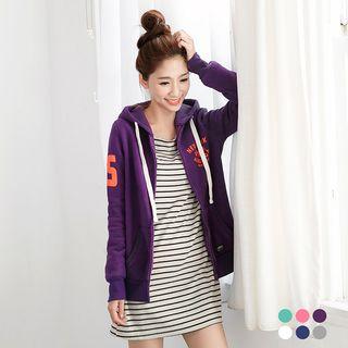 Lettered Graphic Hooded Jacket