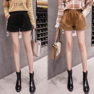 Beaded Quilted Shorts