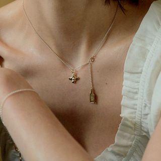 Crisscross Necklace Xl1551 - Gold - One Size