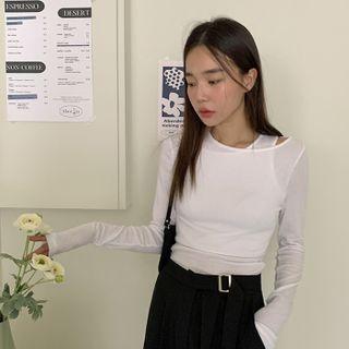 2-in-1 Crop Tank Top T-shirt