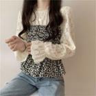 Leopard Print Lace Blouse
