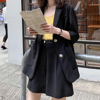 Elbow-sleeve Blazer / Shorts