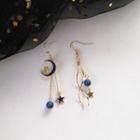 Non-matching Star & Crescent Dangle Earring / Clip-on Earring