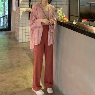 Spaghetti Strap Top / Wide-leg Pants / Shirt