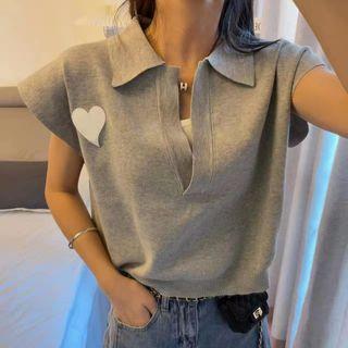 Sleeveless V-neck Polo Shirt