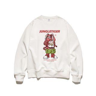 Cartoon Tiger Print Sweatshirt