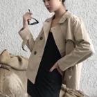 Double-breast Cropped Trench Coat