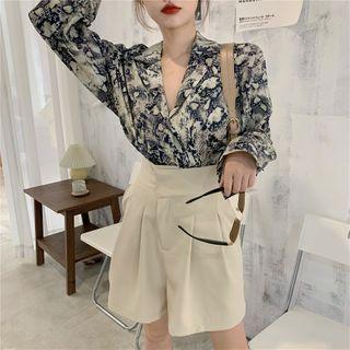 Floral Shirt / Wide Leg Shorts