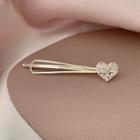 Heart Hair Clip Gold - One Size