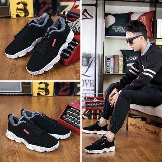 Fleece-lined Platform Sneakers