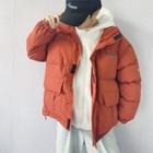 Long-sleeve Patch Padded Coat