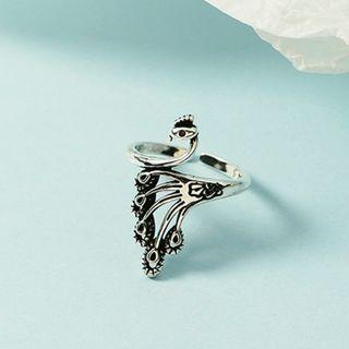 Peacock Open Ring Ring - Peacock - Silver - One Size