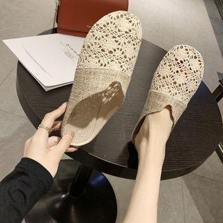 Crochet Lace Panel Mules