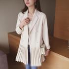 Double Breasted Pleated Blazer